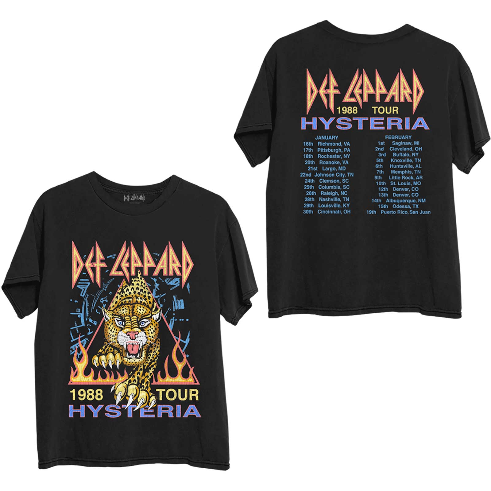 Image of Def Leppard T-Shirt - Hysteria 88 Rock Off